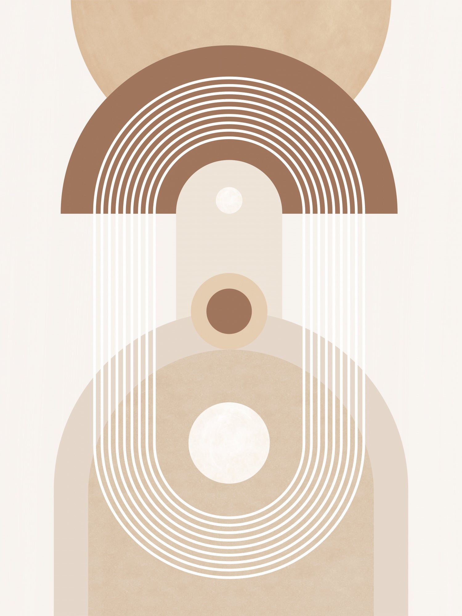 Beige Mid Century Poster