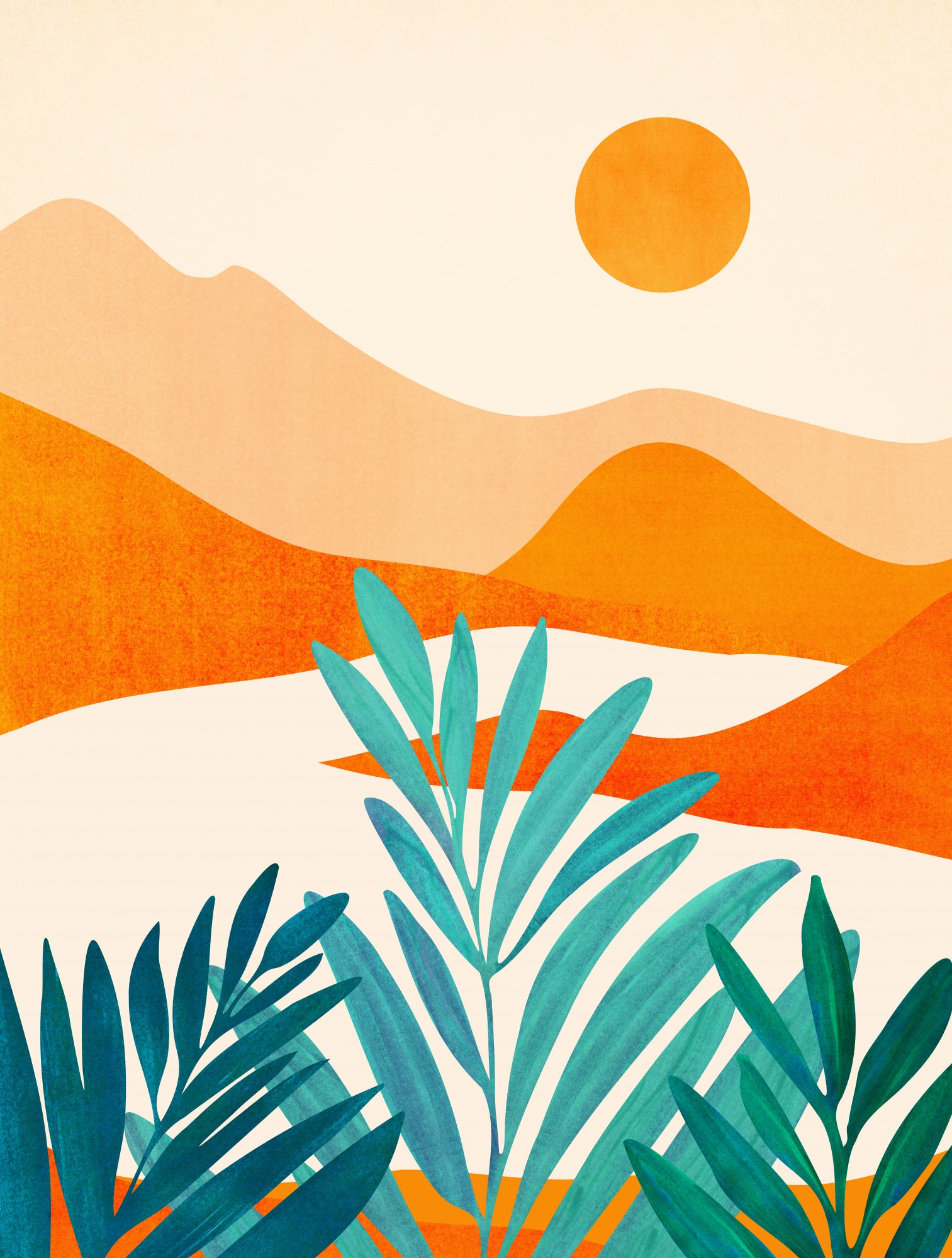 Alpine Sunset Tall Orange