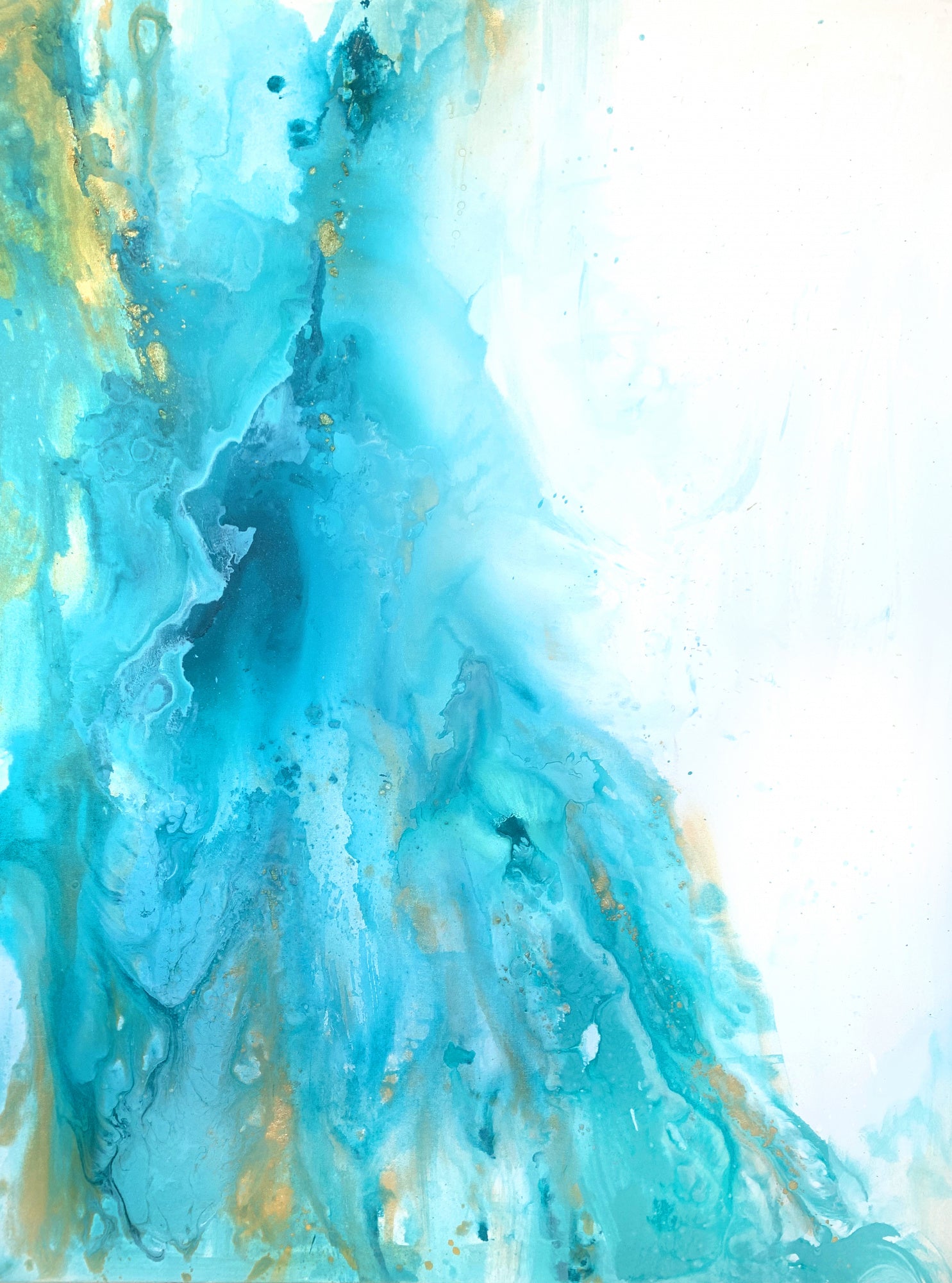 Abstract In Blue and Gold Small