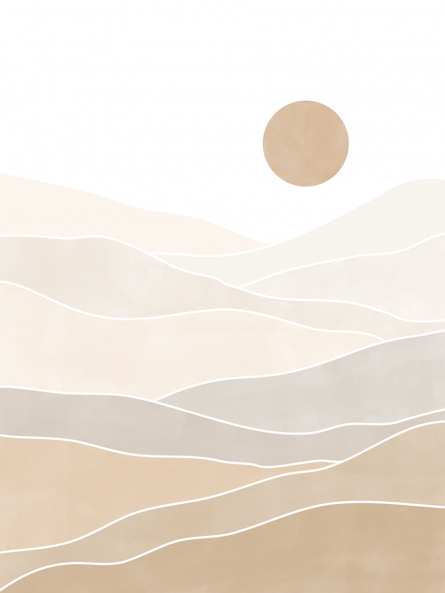 Abstract Beige Landscape