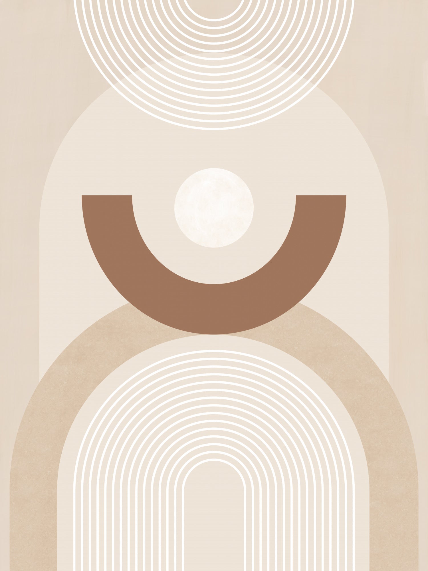 Beige Mid Century Poster