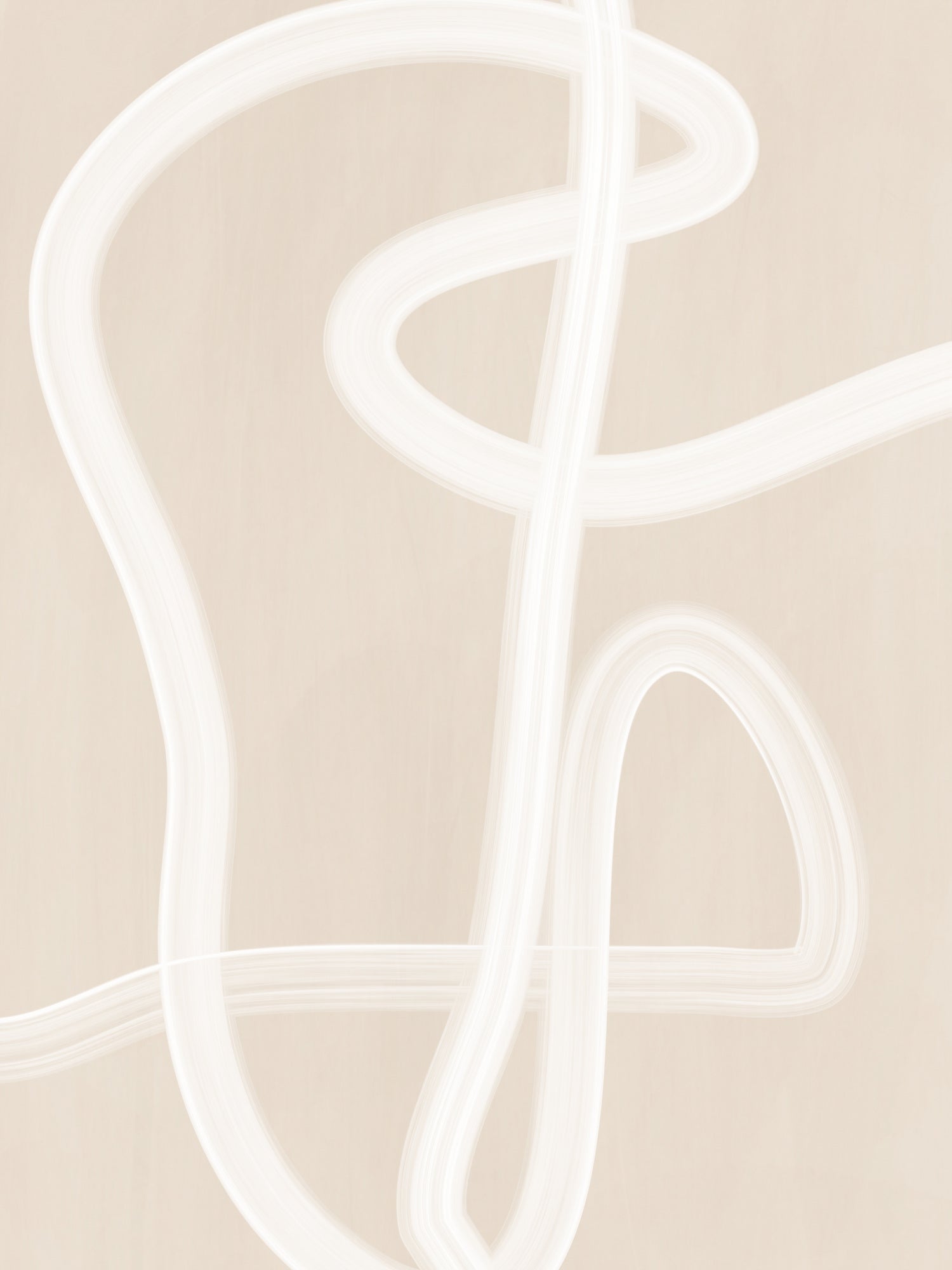 White Brush Stroke Poster