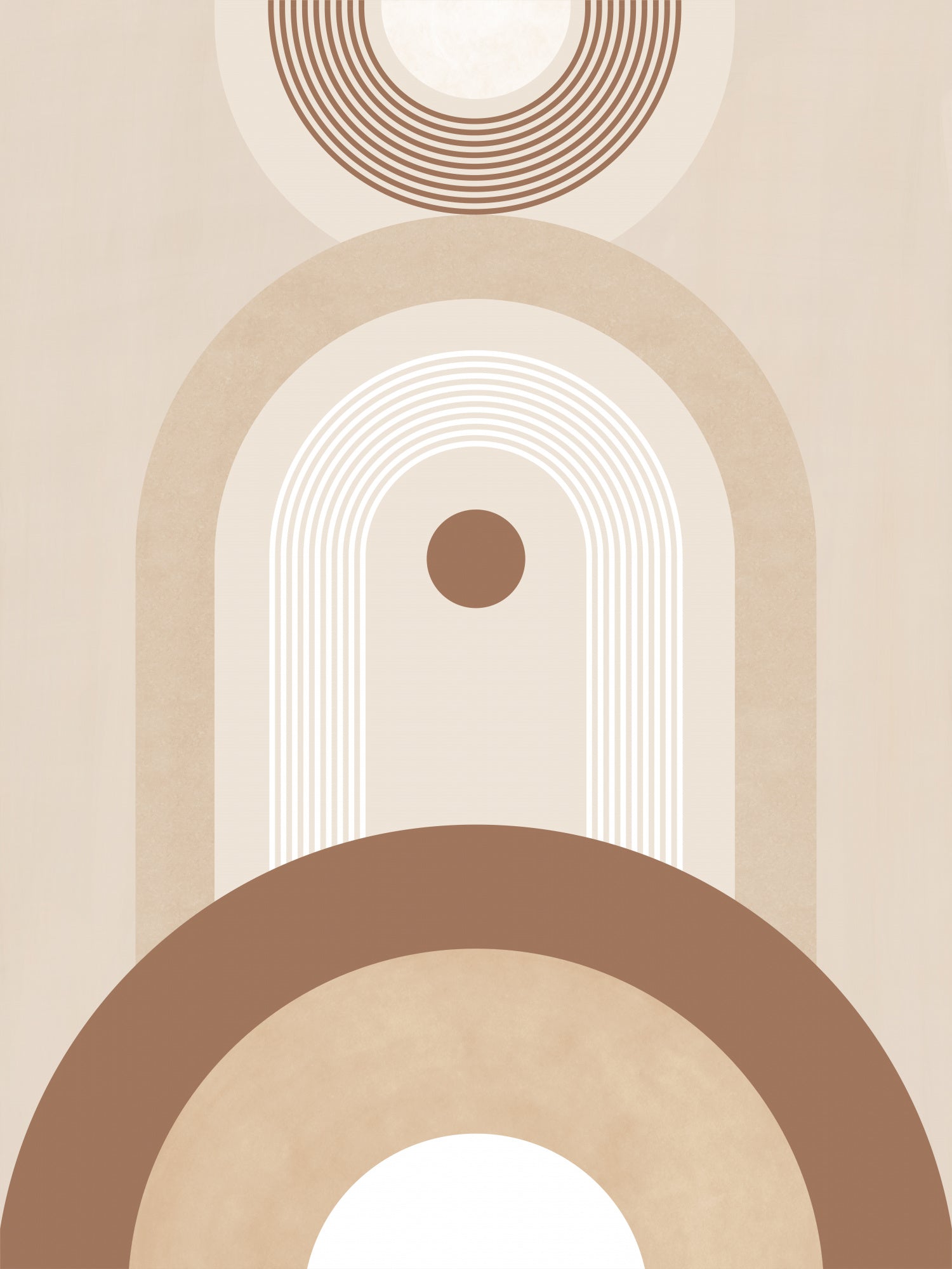 Beige Mid Century Poster