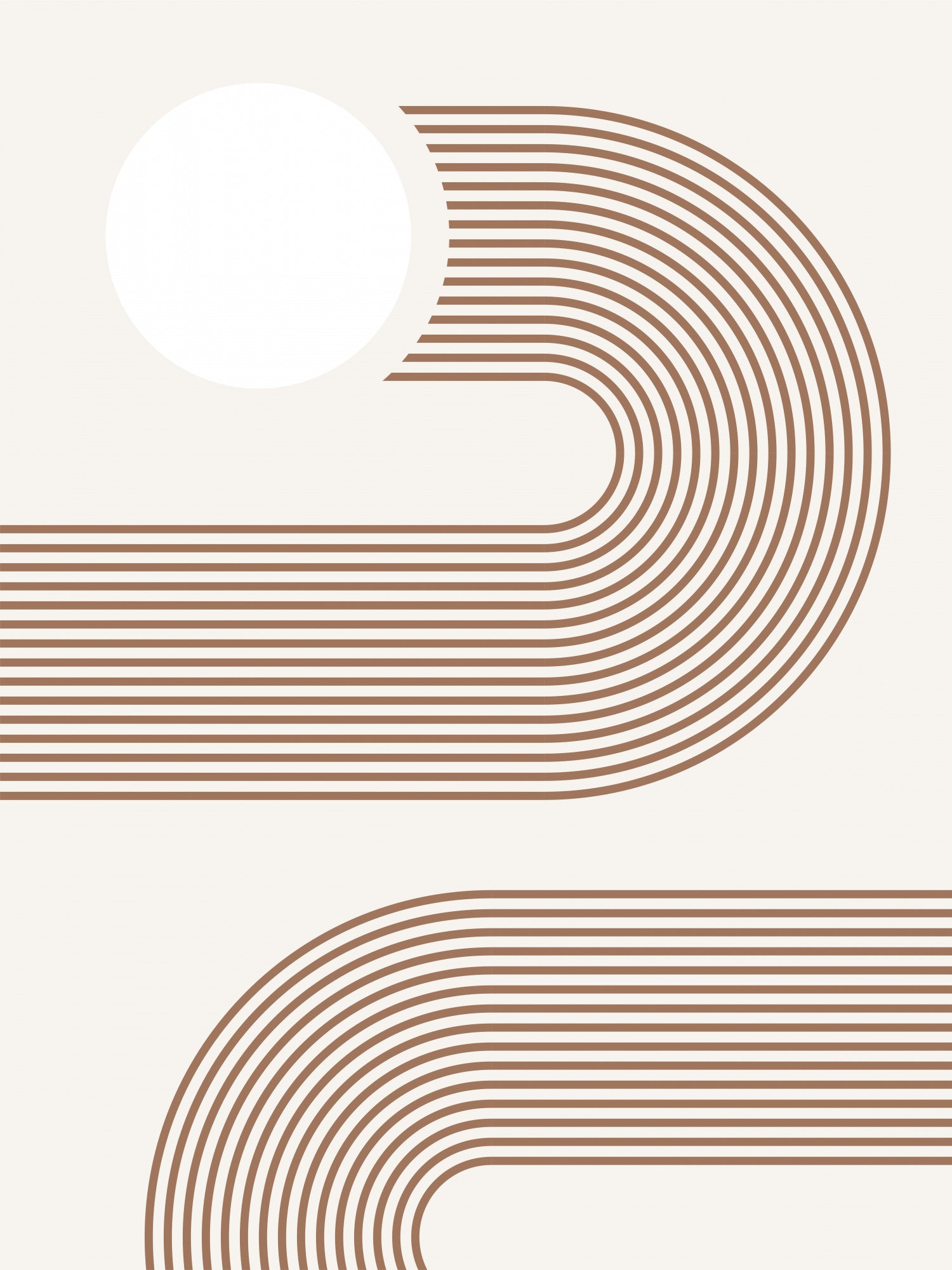 Beige Arc Poster
