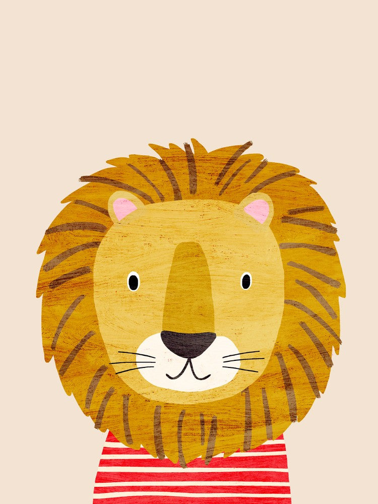 Lion Cream Nursery Animal