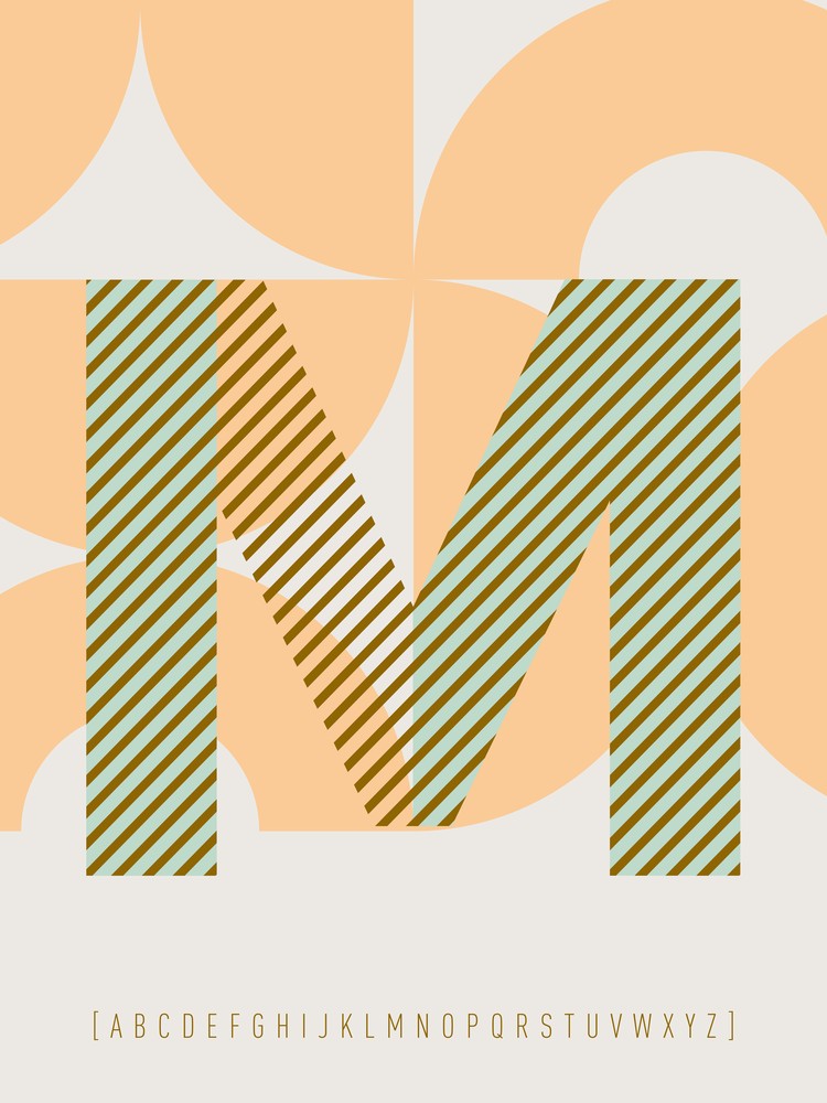M Typeface Alphabet