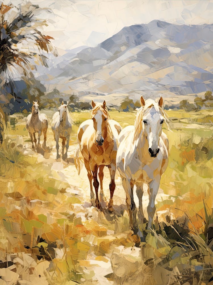 Horses Painting In Cotacachi, Ecuador 1