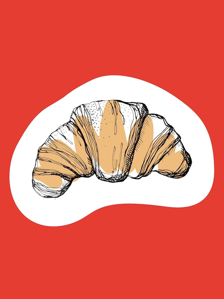 Kitchen Pop Croissant Red