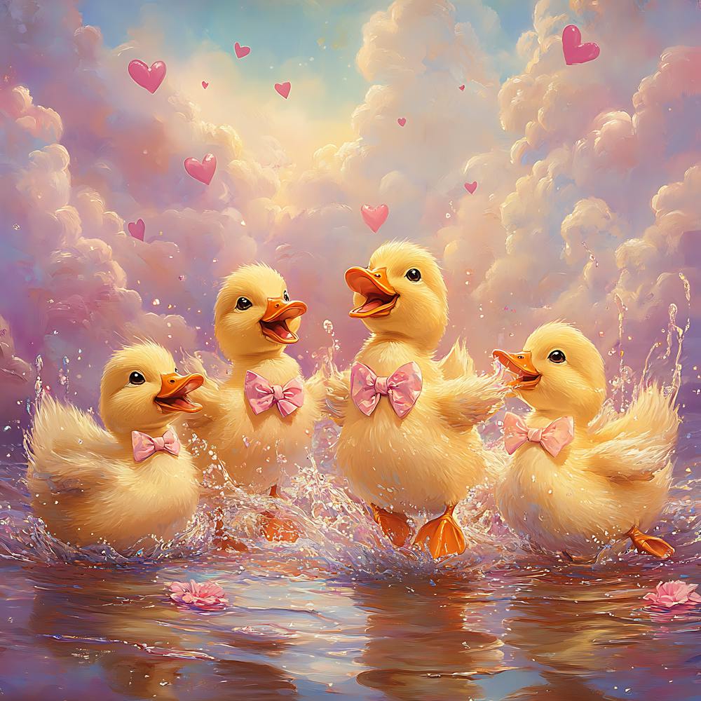 Ducks In The Water 1