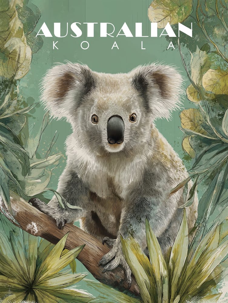 Vintage Australian Koala travel poster 1