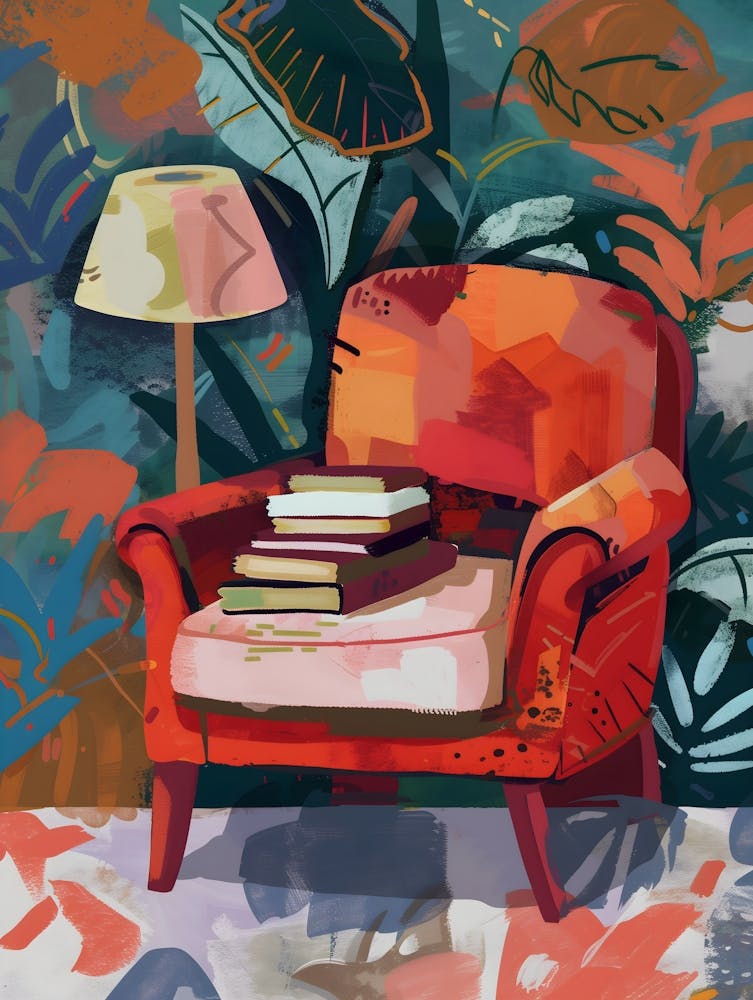 Matisse Inspired, Red Chair, Fauvism Style