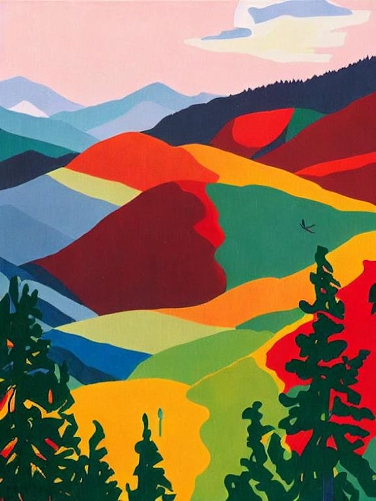 Pribaikalsky National Park Russia Abstract Colourful