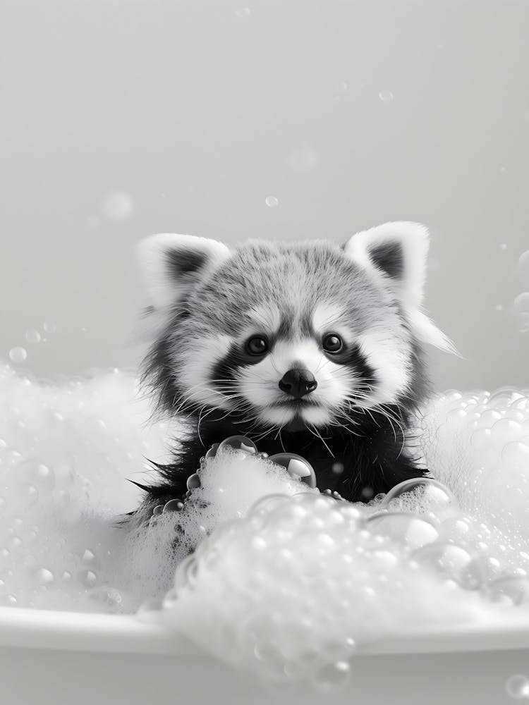 Red Panda In The Bath