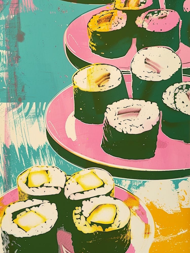 Sushi Duotone Silkscreen 1