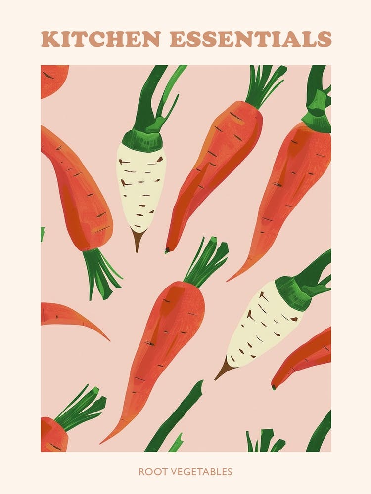 Root Vegetables Pattern Poster 5