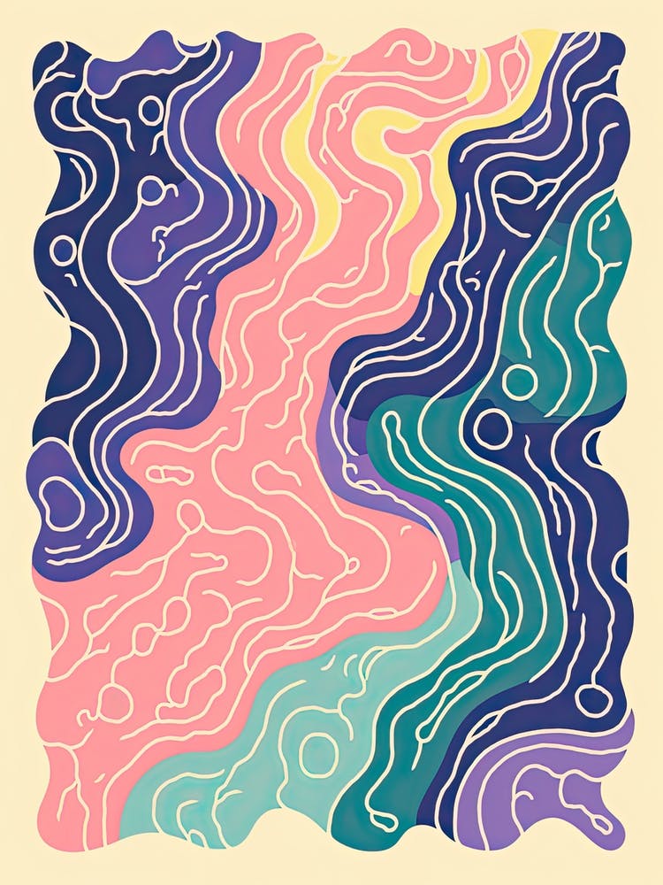 Abstract Landscape Risograph Style 26