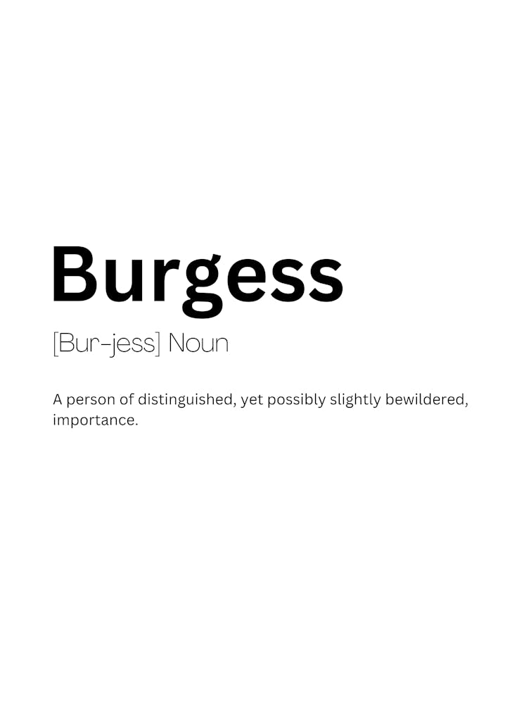 Burgess Definition Meaning
