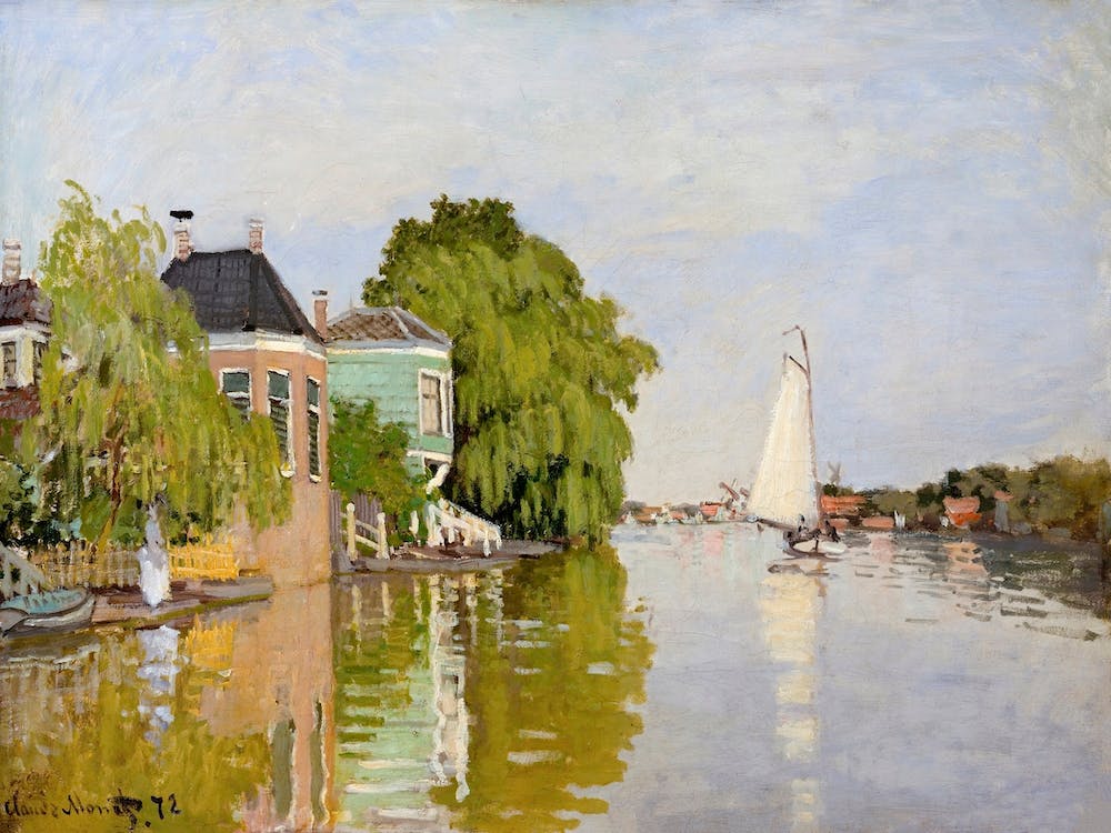 Houses On The Achterzaan (1871), Claude Monet