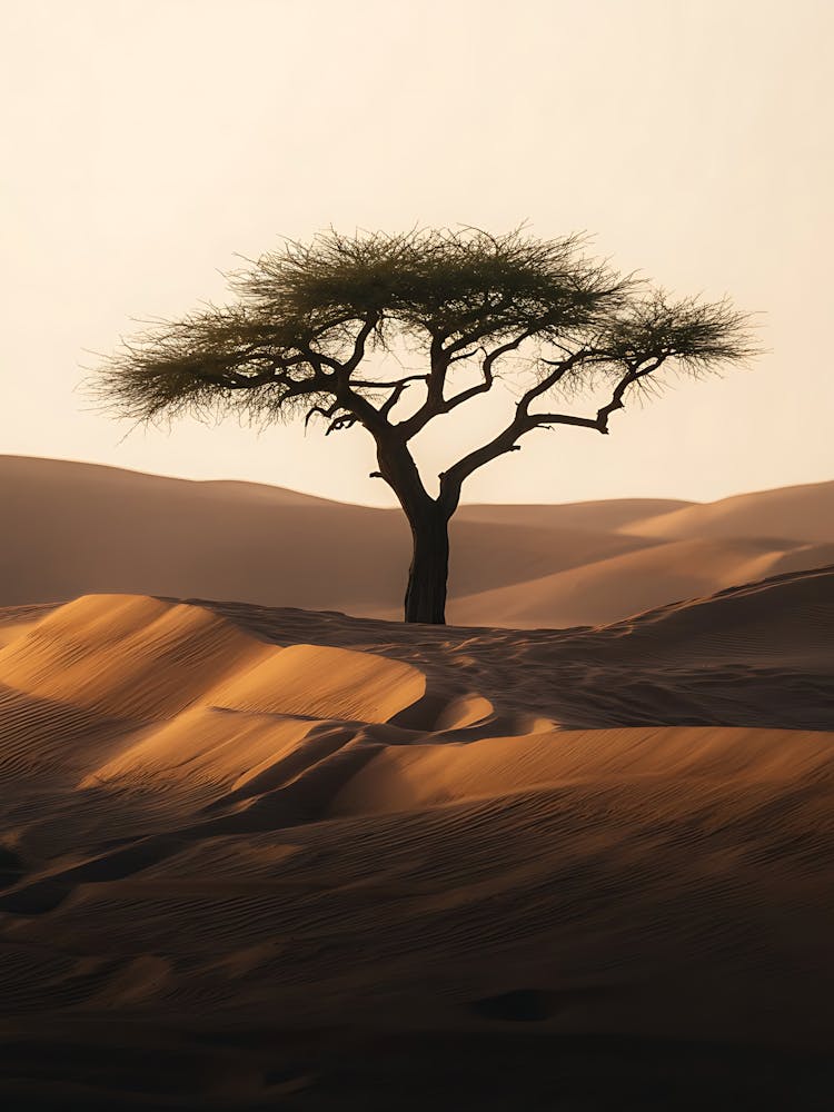 Lone Tree In The Desert