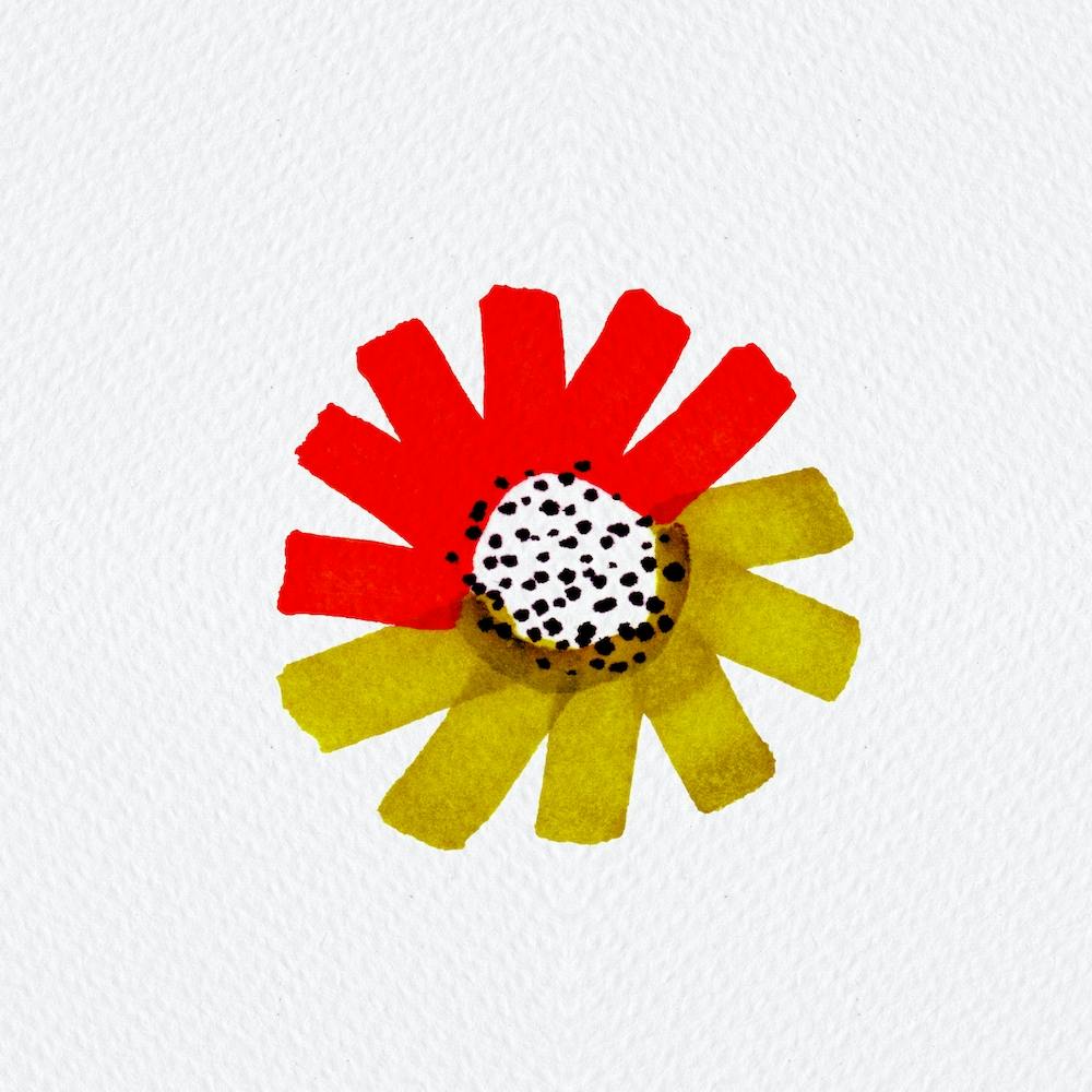 Fancy Floral Single Orange Brown