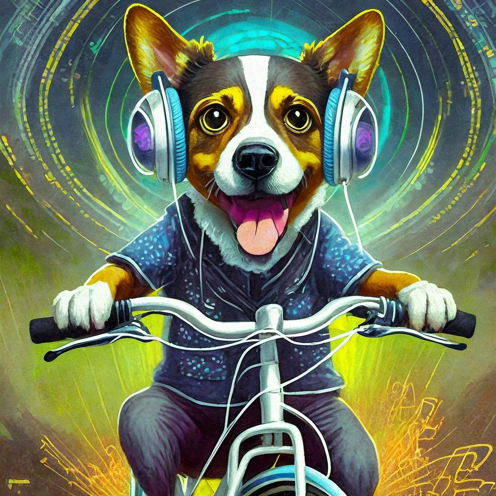 Chien À Vélo 1