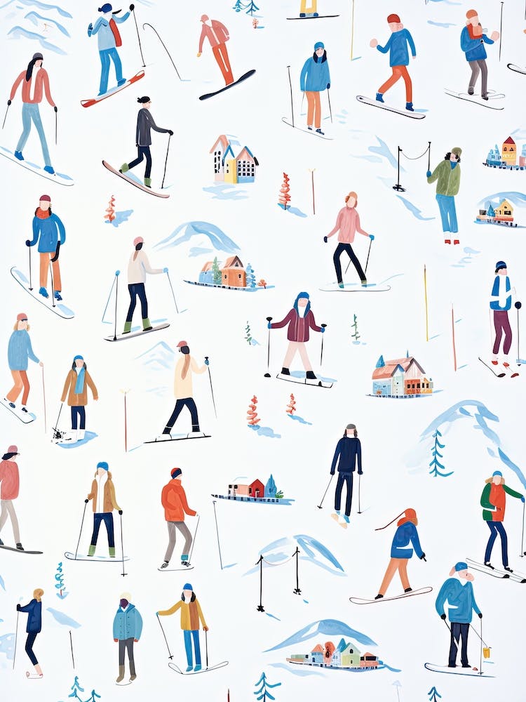 Chamonix Mont Blanc   France, Ski Resort Illustration 3
