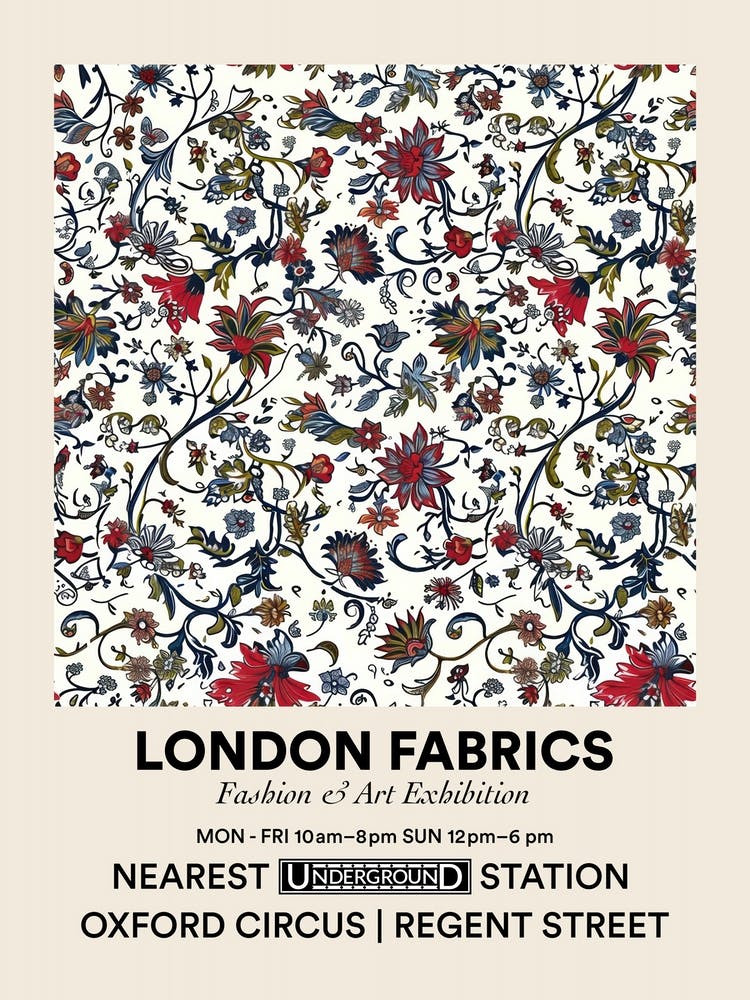 Poster Heather Heaven London Fabrics Floral Pattern 2