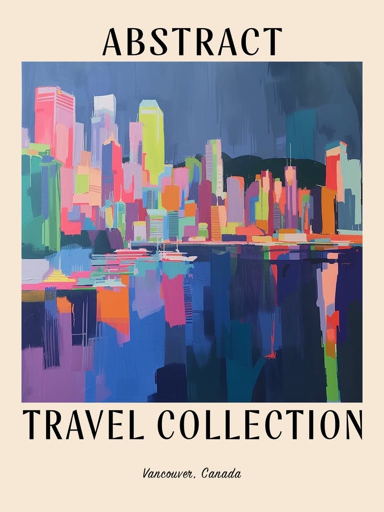 Abstract Travel Collection Poster Vancouver Canada 6