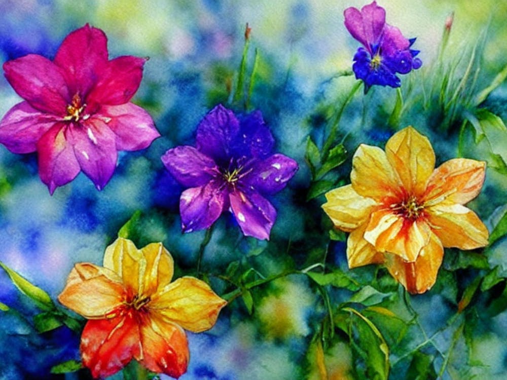 Watercolor Flowers 11