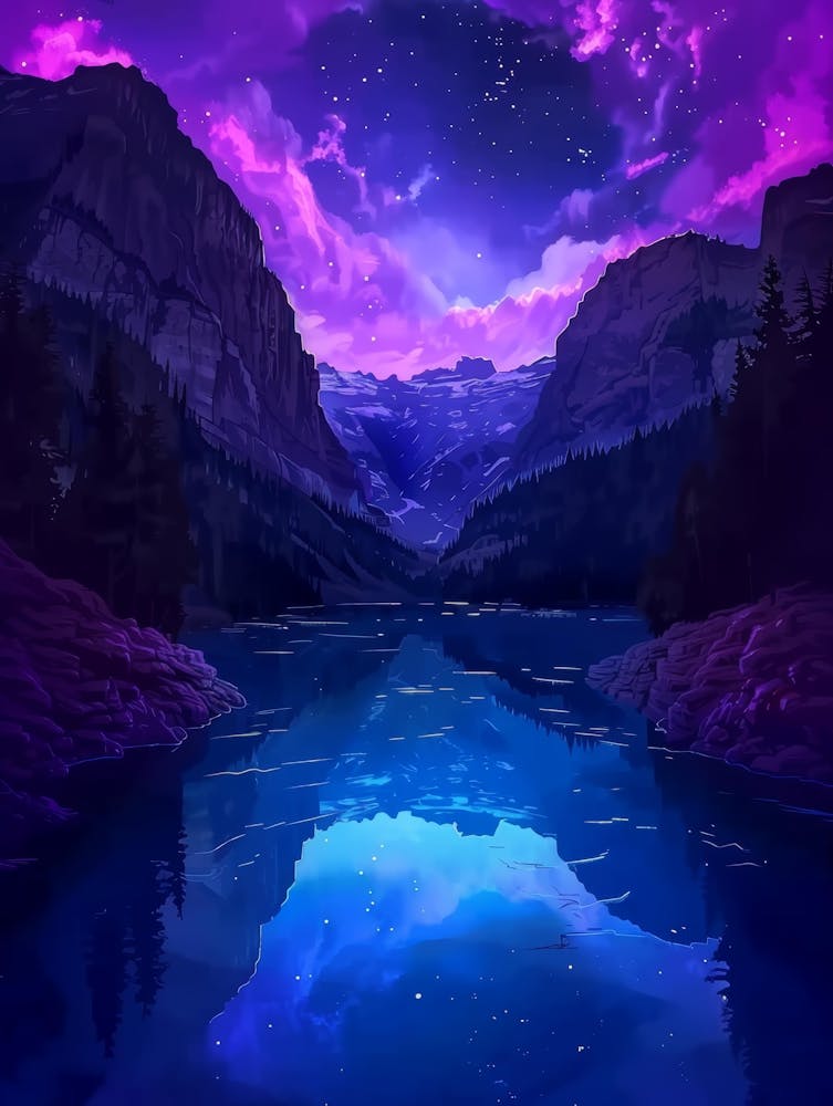 Night Sky In The Mountains