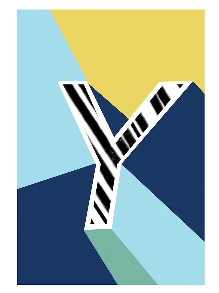 Y Geometric Font