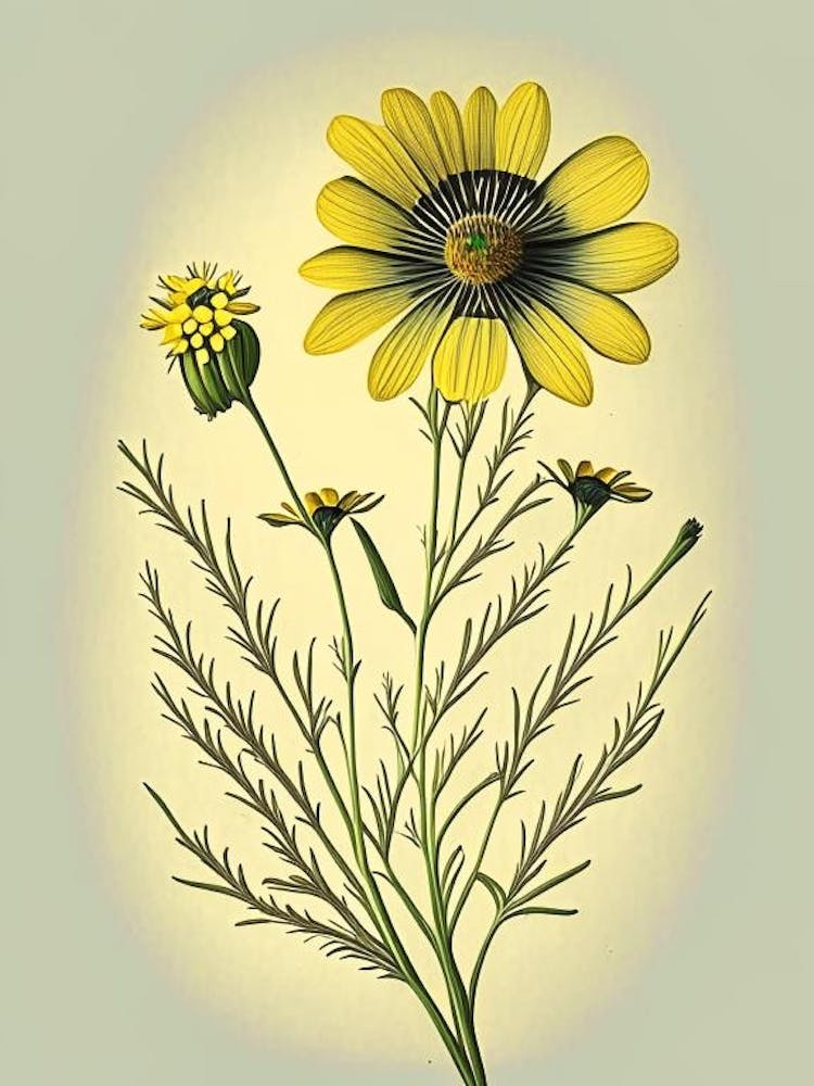 Tickseed Wildflower Vintage Botanical