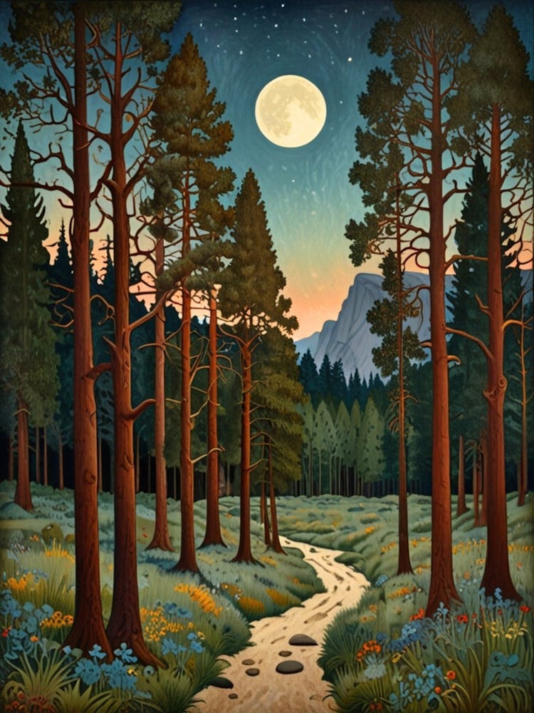 William Morris Moonlight In The Forest 170