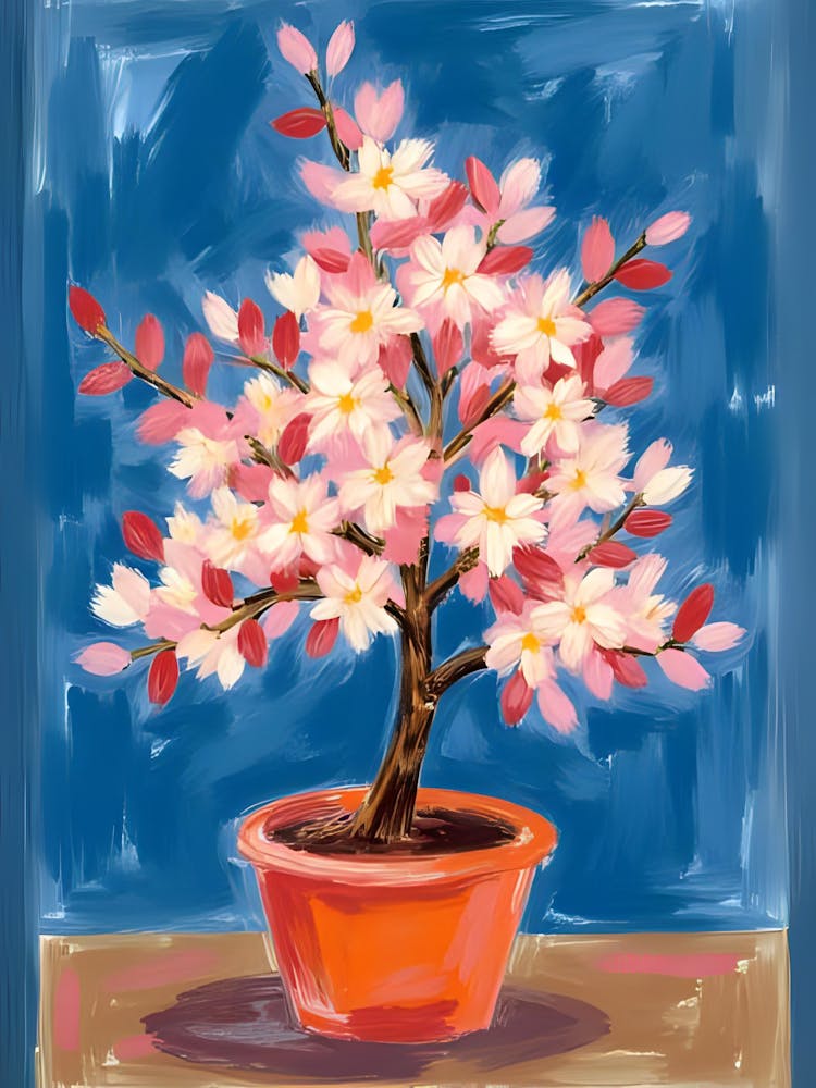Cherry Blossoms In A Pot