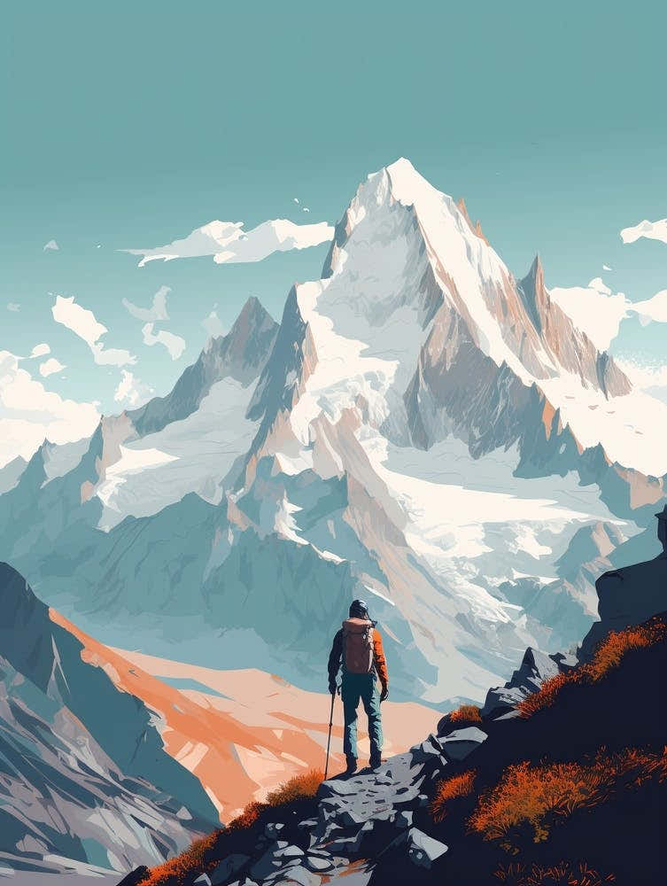 Tour De Mont Blanc France 6 Hiking Trail Landscape