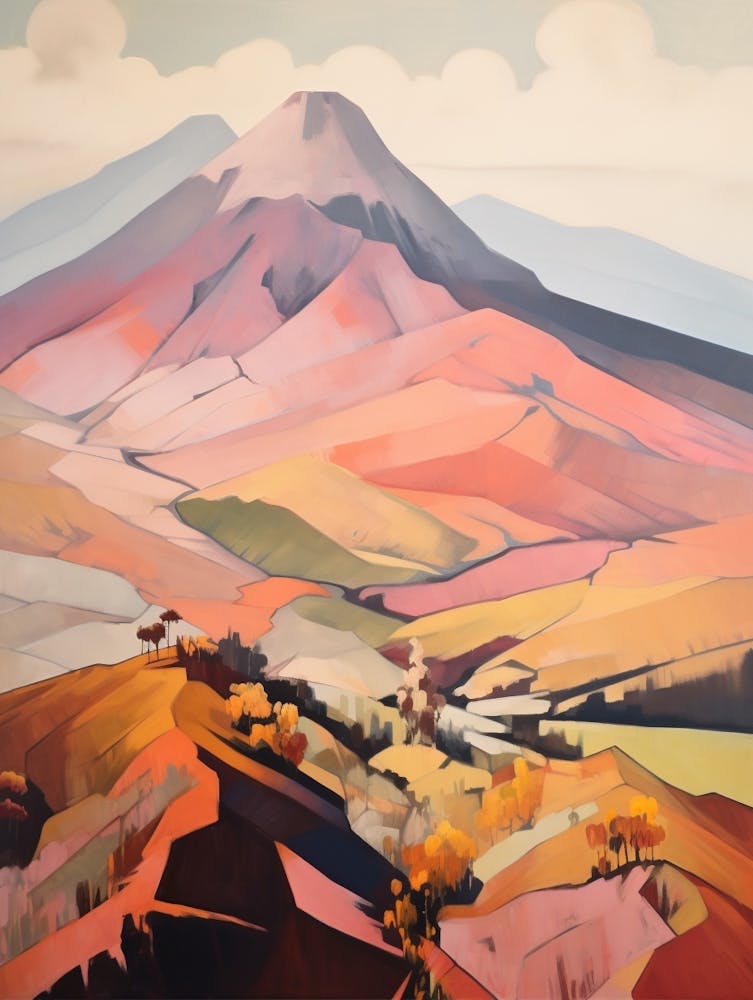 Mount Meru Tanzania 2 Mountain Painting