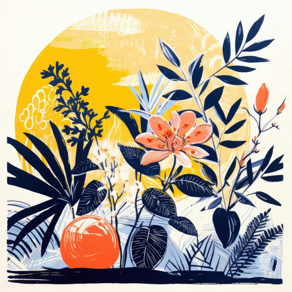 Oranges And Flowers 1