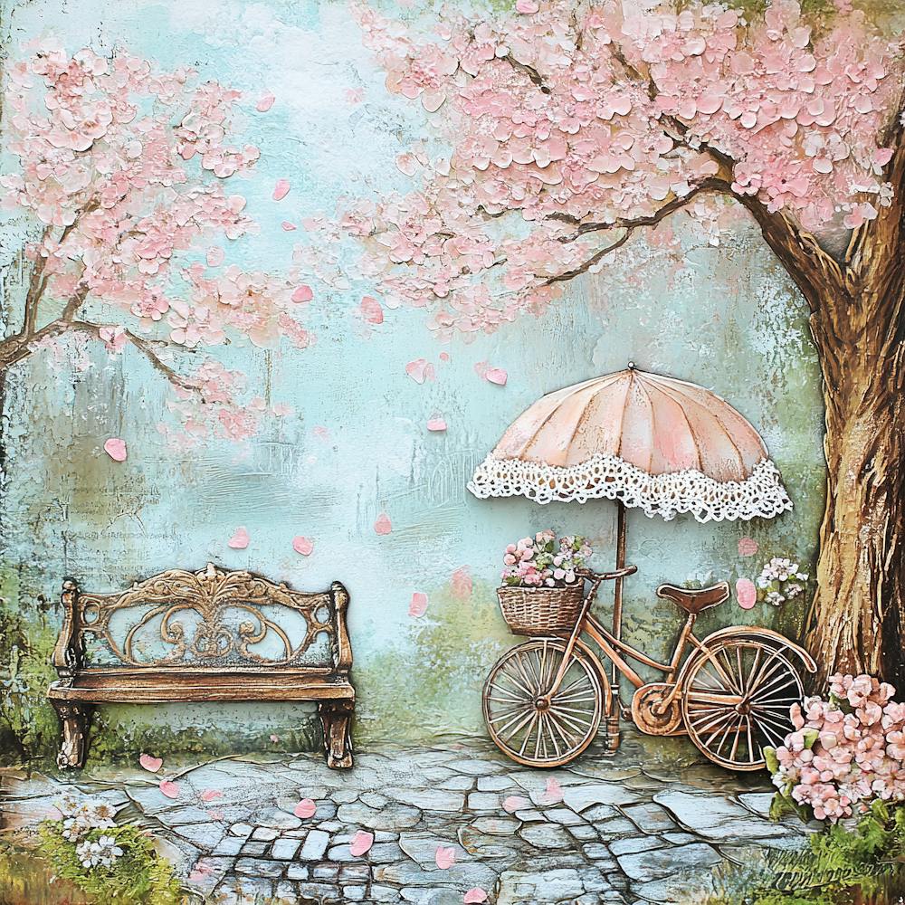 Vintage Cherry Blossom Dreamscape 7