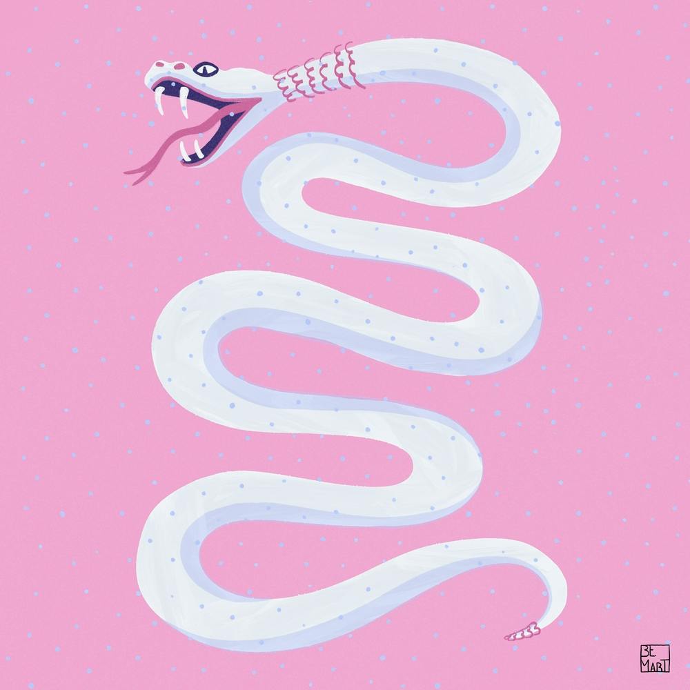 Pink Snake Square