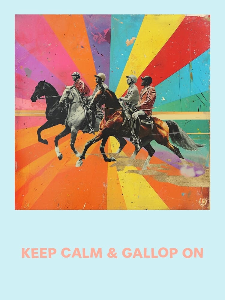 Keep Calm & Gallop On Horse Poster