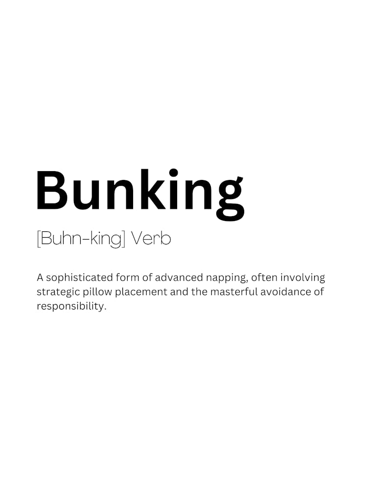 Bunking Definition Meaning