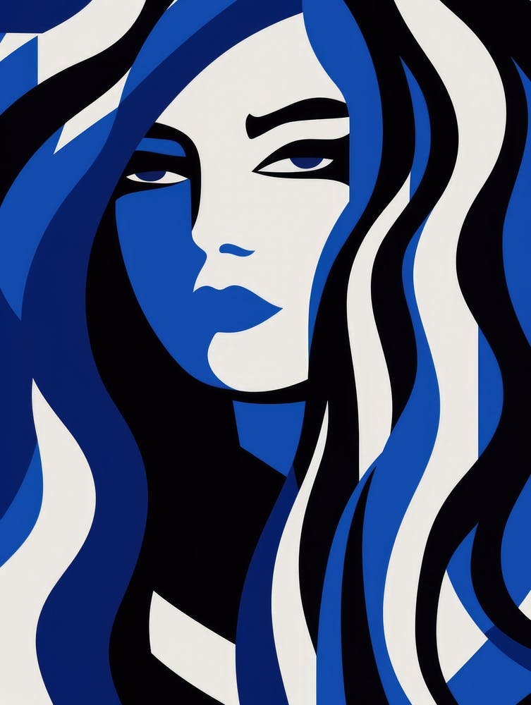 Blue Haired Woman