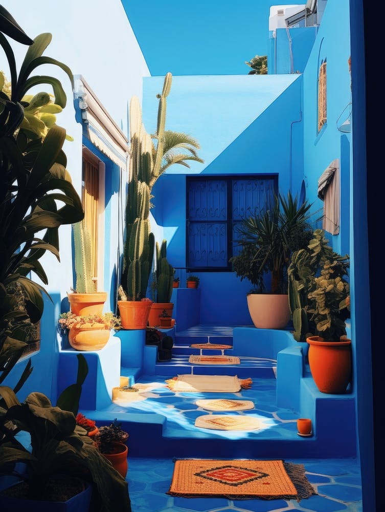 Blue House In Morocco