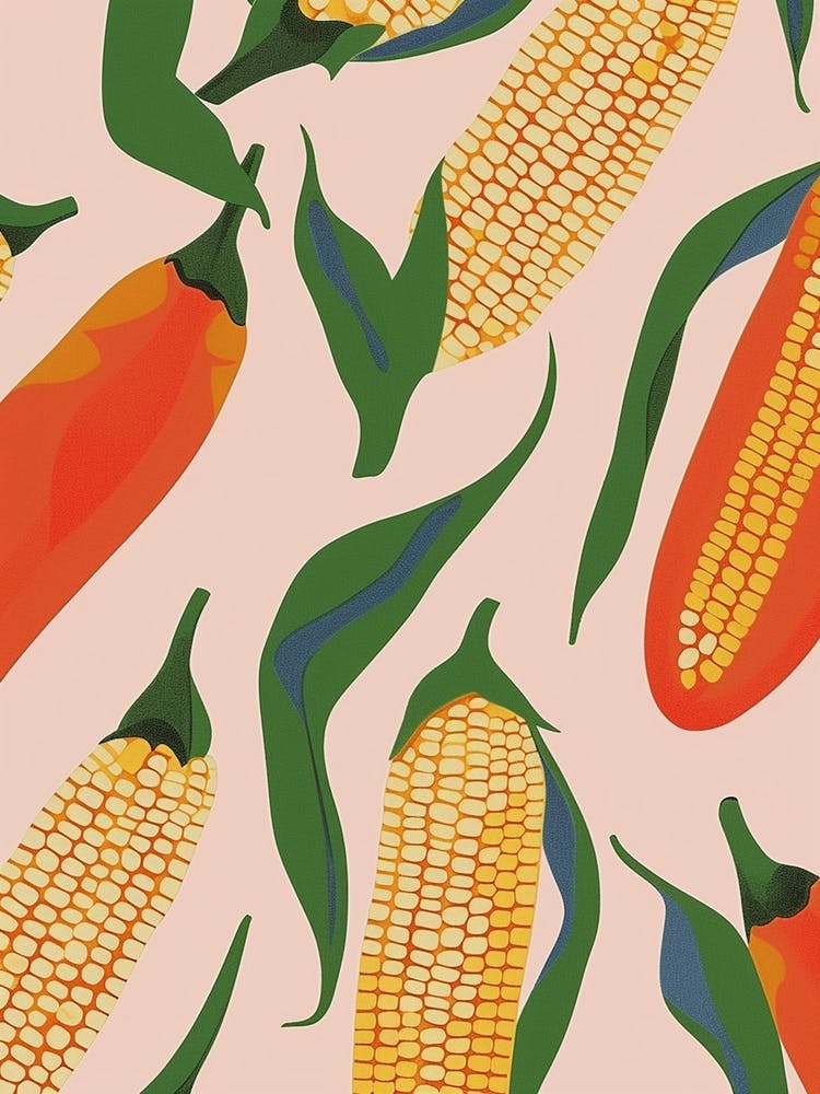 Abstract Corn Pattern Illustration 3