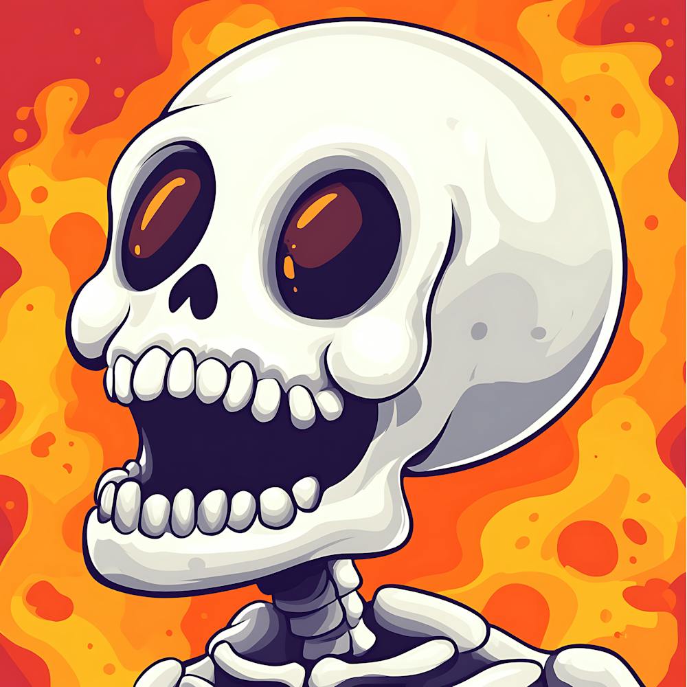 Gruselige Halloween Skelett-Emojis Kunstwerk