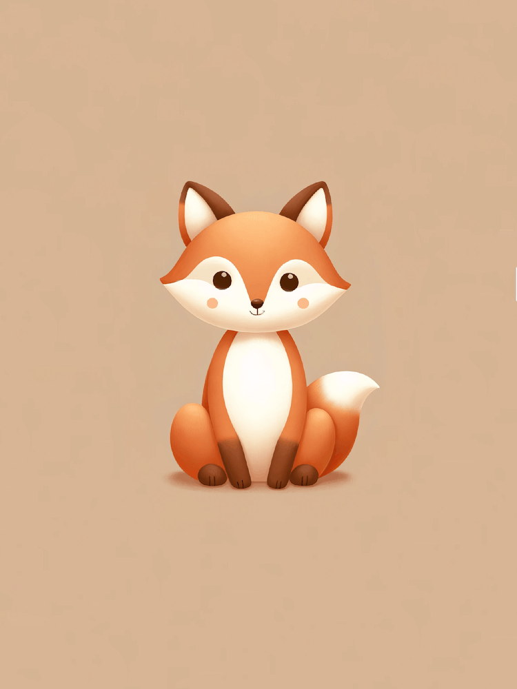 Cute Fox Baby Nursery Play Room Newborn Art