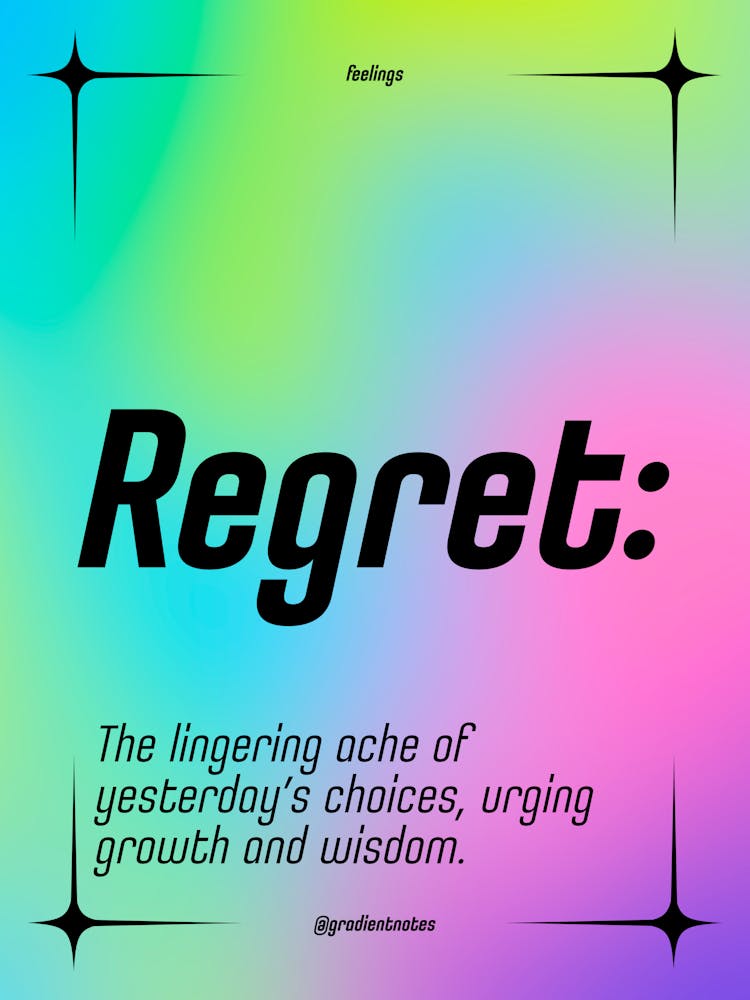 Regret - Quotes - Positive - GradientNotes 1