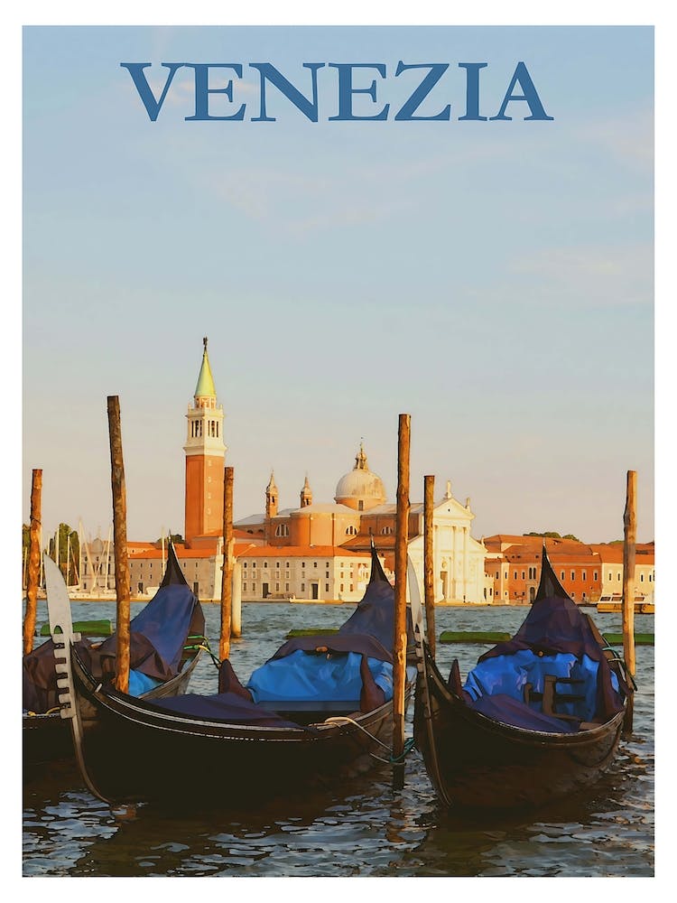 Venice Italy Travel Poster, Karen Arnold