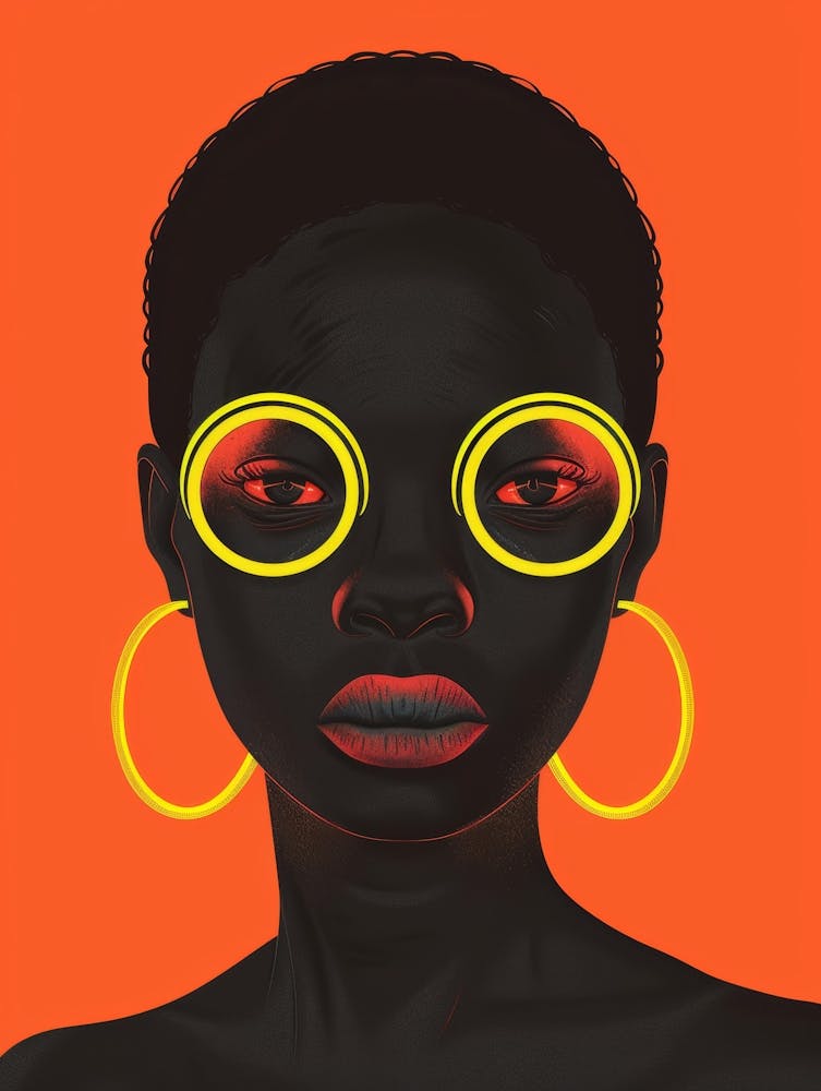 African Girl With Hoop Earrings