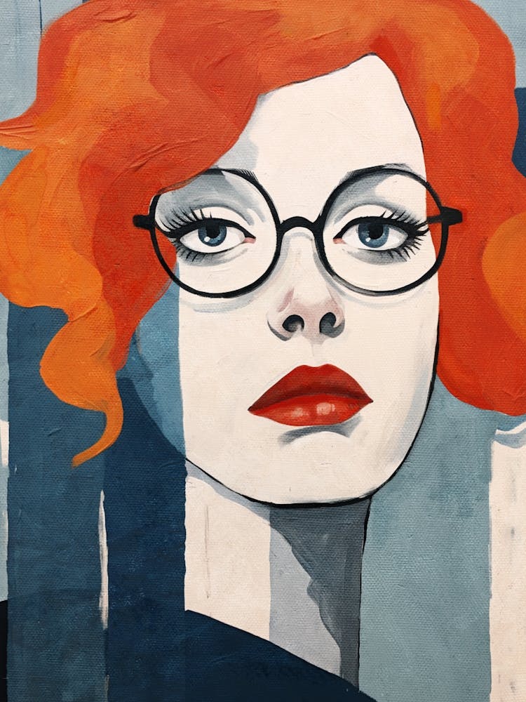 Red Haired Woman with Glasses